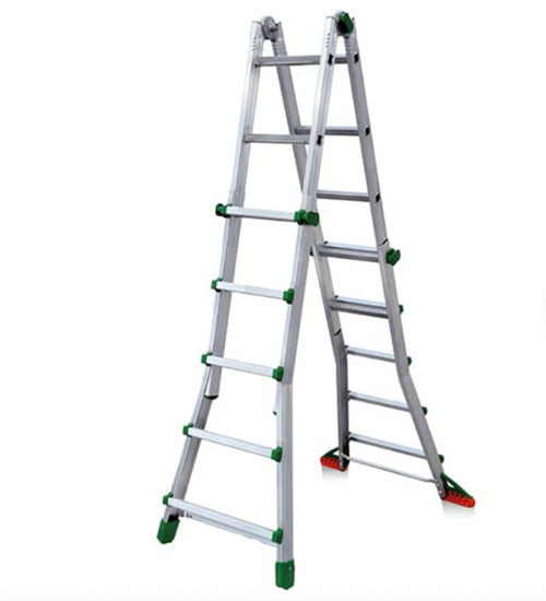 Scala lunga 5,12 m - 4 x 5 pioli - Asta allungabile