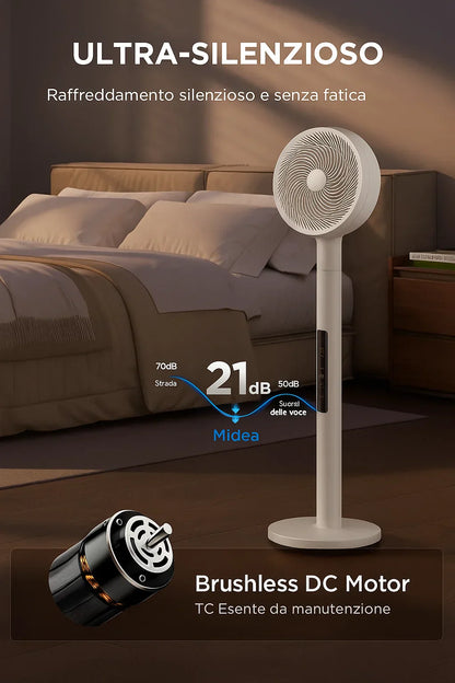 Ventilatore a 12 velocità, telecomando a 360°