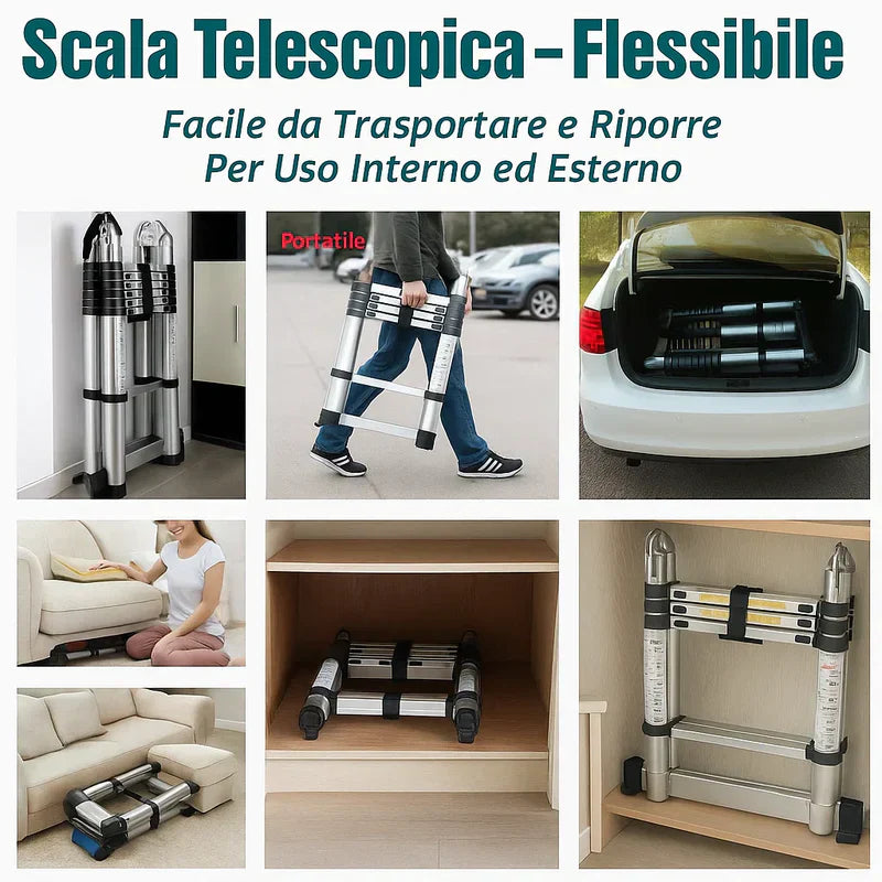 Telescopico in alluminio Scala 5M