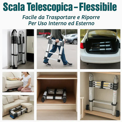 Telescopico in alluminio Scala 5M